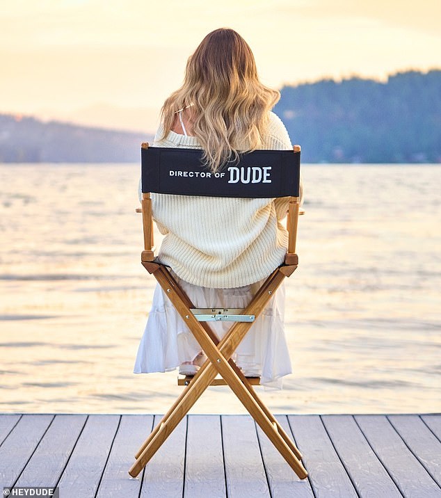 Joking about his identity, the star sat on a chair that said 'Director Dude' as he looked out over the ocean and suddenly turned around leaving fans stunned.