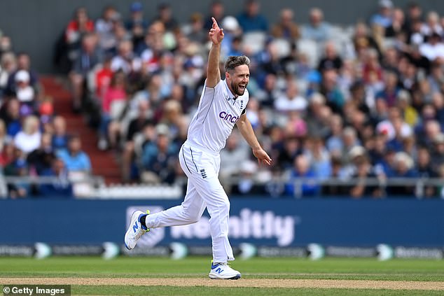 Chris Woakes' double-wicket left the tourists in a potentially dangerous position after four overs.