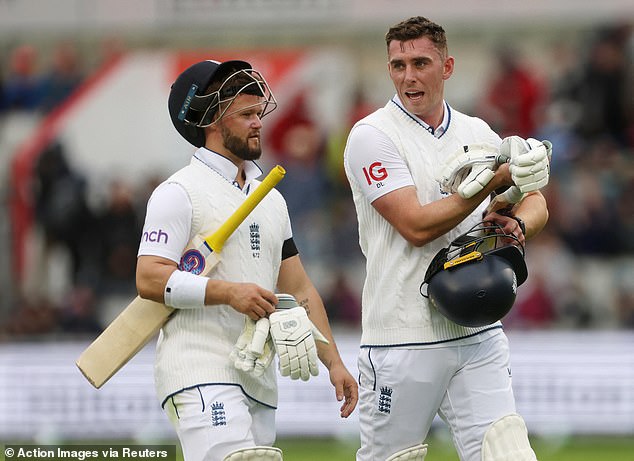 England managed 22 with the bat before bad light brought the game to an end.