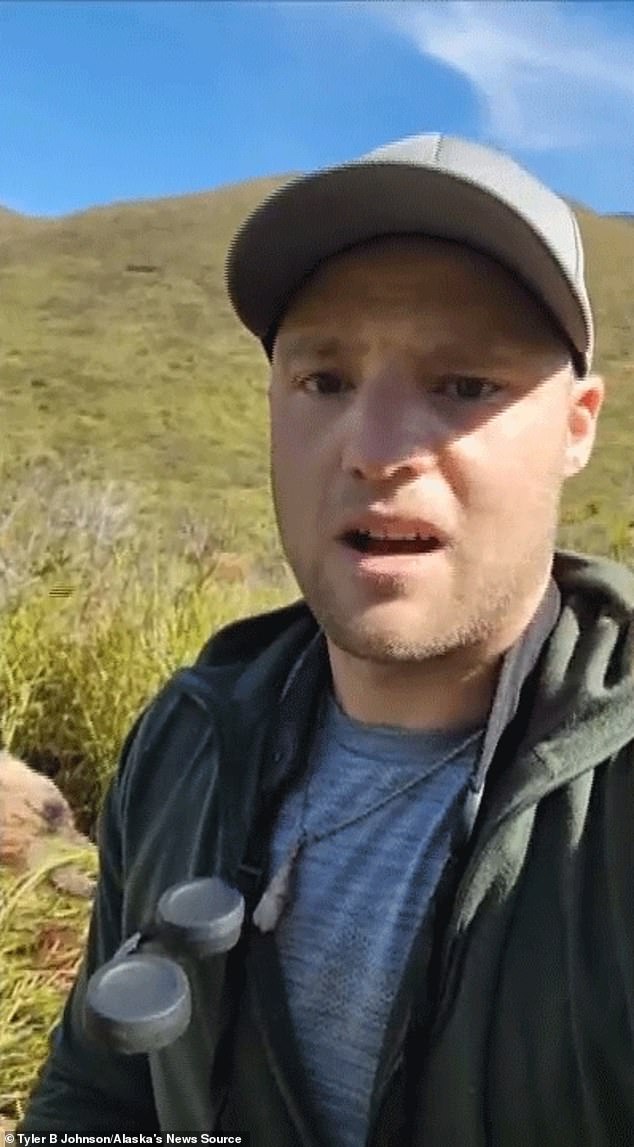 Tyler recorded himself and his father right after the attack, giving a brief description of what happened and showing the dead bear.