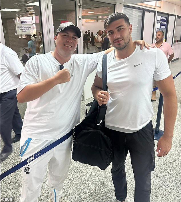 Tommy posed for pictures with fans during his boys' holiday in North Macedonia, before it was claimed he cheated on his fiancée Molly-Mae Hague during a night out.