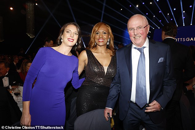 Sven-Goran Eriksson is pictured with his daughter Lina (left) and partner Yaniseth Alcides (centre) at the annual Swedish Sports Gala in Stockholm in January this year.