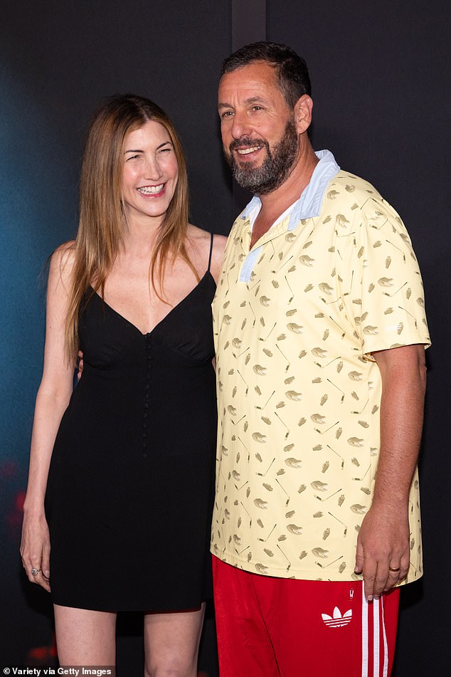 Sandler shares the teenage girls with his wife Jackie Sandler, whom he married in 2003; pictured on August 20.