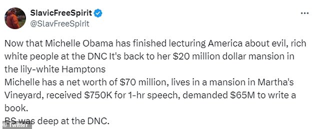 1724288375 965 Michelle Obama is criticized for lecturing Americans about necessity when