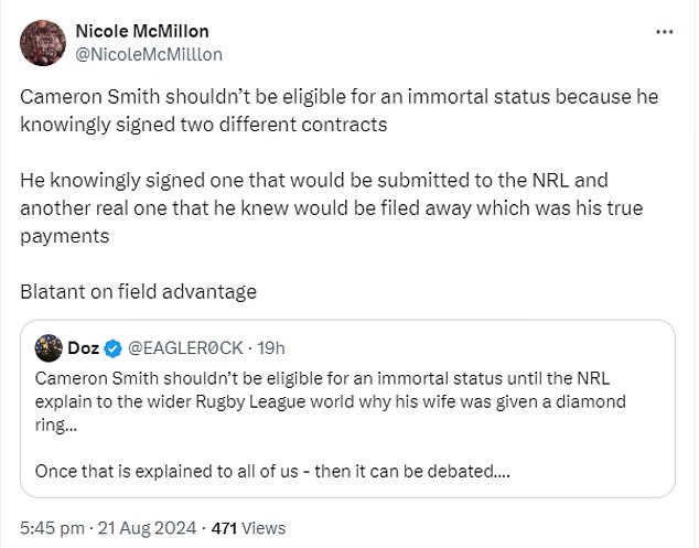 This football fan doesn't think Smith should be in the Immortal conversation after 