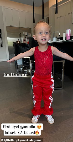 The 28-year-old former athlete, who is married to Kansas Chiefs star Patrick Mahomes, uploaded a trio of images of her three-year-old daughter.