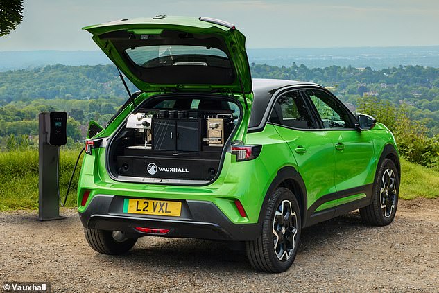 The 310-litre Mokka boot has been transformed into a bespoke coffee machine with a pull-out drawer housing barista-quality tools.