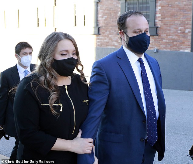 Anna and Josh were photographed leaving a courtroom in Arkansas in November 2021 amid their trial.