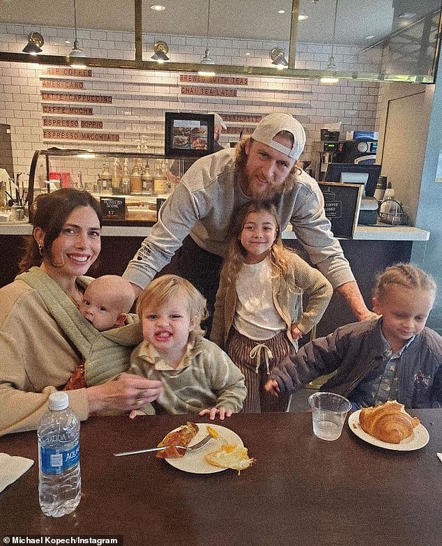 The 28-year-old Los Angeles Dodgers pitcher has since welcomed son Vander and daughter Clover with his second wife, Morgan Eudy Kopech (left, in June 17 photo), who has a six-year-old daughter, Veda, from a previous relationship.