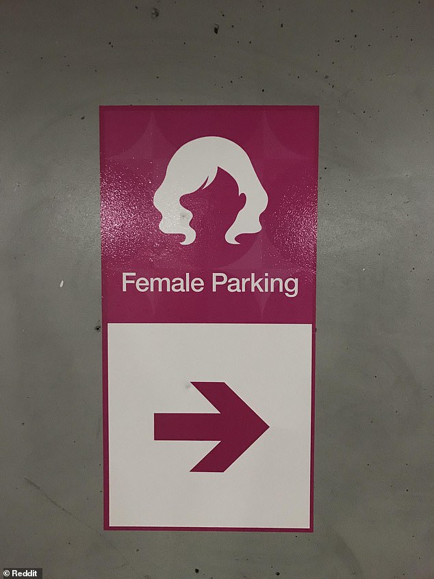 Choccy Dan criticised the women-only parking spaces (pictured) at the mall and branded Perth a 