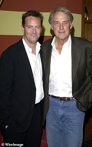 Matthew Perry and his father John Perry in 2003