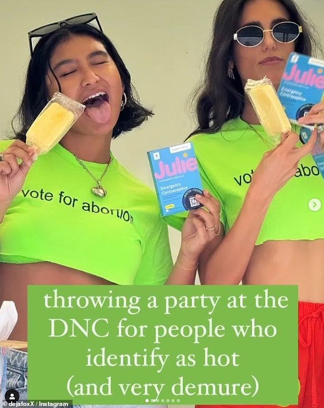 An image from Deja Foxx's Instagram shows the influencer with a friend announcing that they are organizing a party.