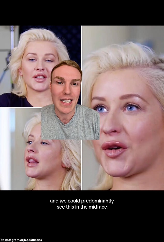 In a TikTok video viewed more than 400,000 times, the former emergency medicine doctor commented on the stark difference between Aguilera's look now, compared to her 