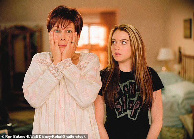 Curtis and Lohan played a mother-teenage daughter duo who magically swap bodies in the 2003 adaptation of Mary Rodgers' 1972 novel Freaky Friday; seen in 2003