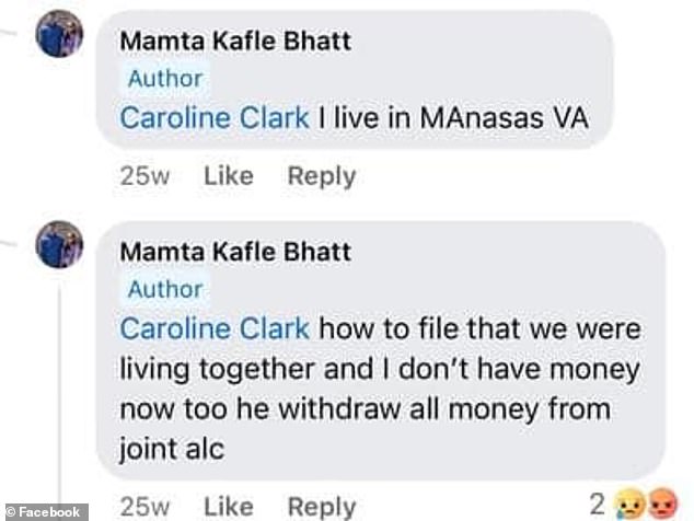 He asked one of the women at the post office that she had no money because she withdrew it all from a joint account.