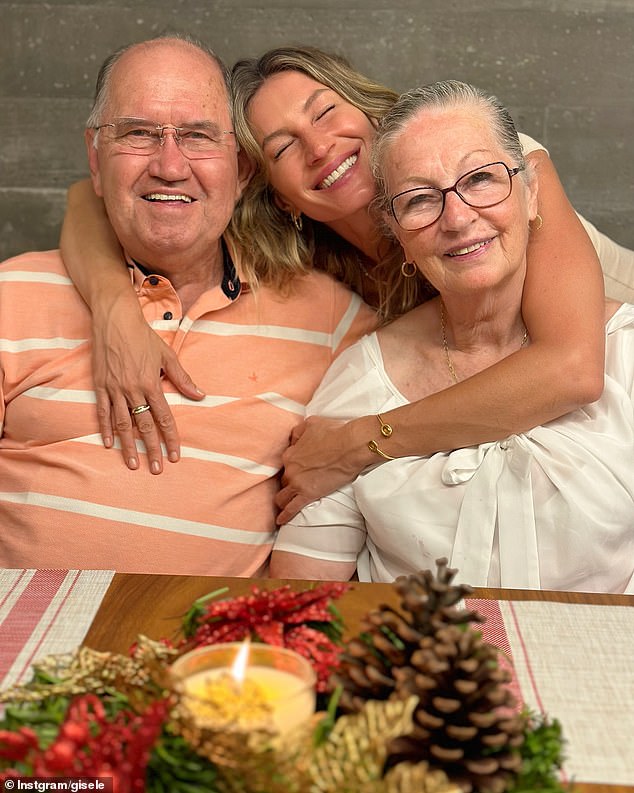 Gisele shared current and throwback snaps with her dad, father, late mother, and siblings in the sweet post.