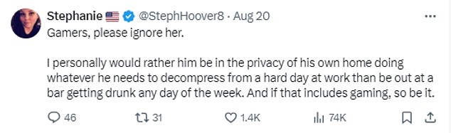 However, many women also spoke for themselves in the replies to the tweet, stating that they have no problem with their male partners playing games, and sometimes even join in.