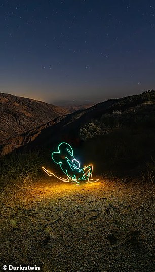 One of the light paintings made by Dariustwin