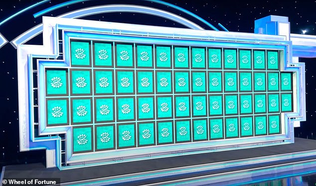 The puzzle board, which displays answers to contestants during the CBS game show, appeared larger and had a new gold tile border.