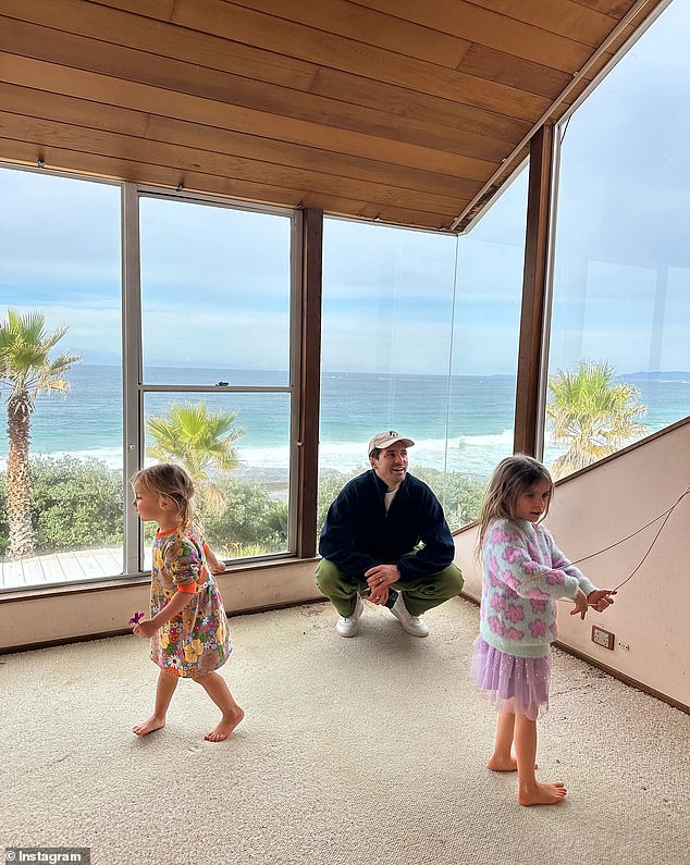 They've set up an Instagram page to keep fans up to date with the massive renovation project (their daughters Marlie-Mae, five, and Lola, three, are pictured around the house).