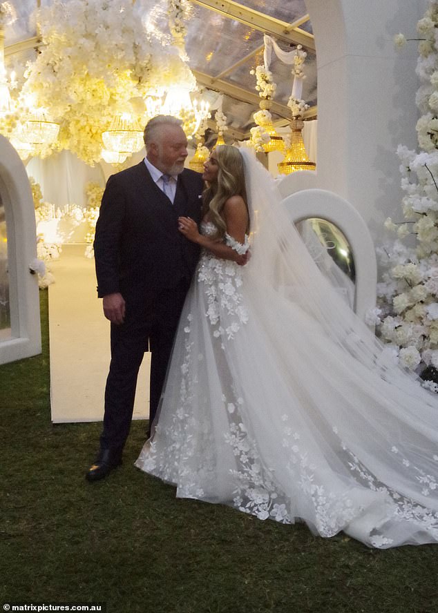 It is not known why Jackie will not be attending the event. Pictured: Kyle Sandilands and Tegan Kynaston on their wedding day last year