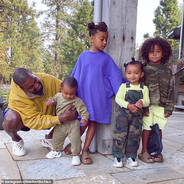 The musical artist shares North, 11, Saint, eight, Chicago, six, and Psalm, five, with his ex-wife Kim Kardashian.