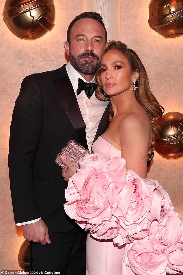 Ben Affleck and Jennifer Lopez at the Golden Globes in January. J-Lo has filed for divorce