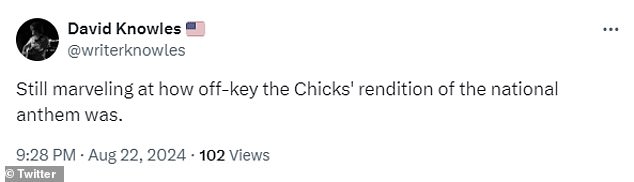 1724400886 270 The Chicks are criticized for their VERY off key rendition of