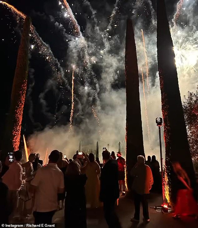 After a night of dancing, guests were treated to a stunning fireworks display.