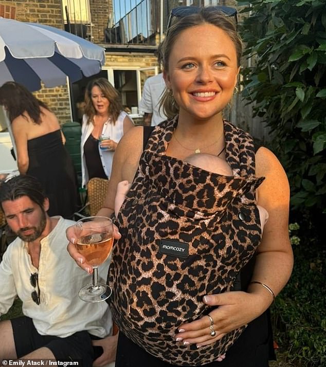 Emily has been sharing plenty of baby content for her fans on social media, just two months after giving birth.