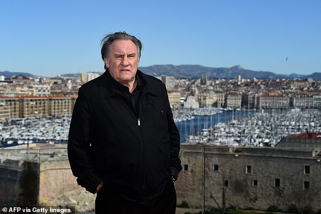 French actor Gerard Depardieu poses during a photocall for the second season of the French TV show 'Marseille' in 2018