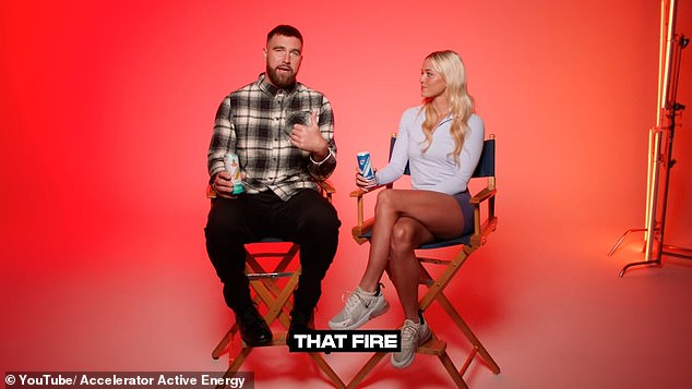 Kelce is an ambassador for the energy drink brand Accelerator and will open a steakhouse next year