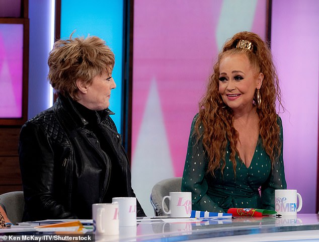 The pop icon flaunted her ageless physique in a deep green dress, as she appeared alongside another Eurovision legend, Katrina Leskanich, 64 (both pictured on Loose Women in May).