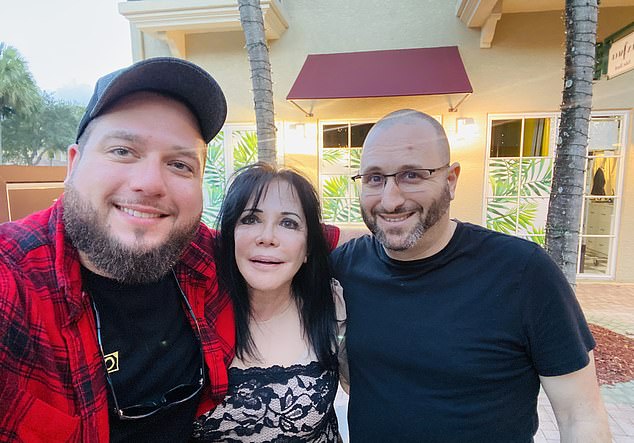 Mrs. Keller is pictured here before her surgery with her two children.