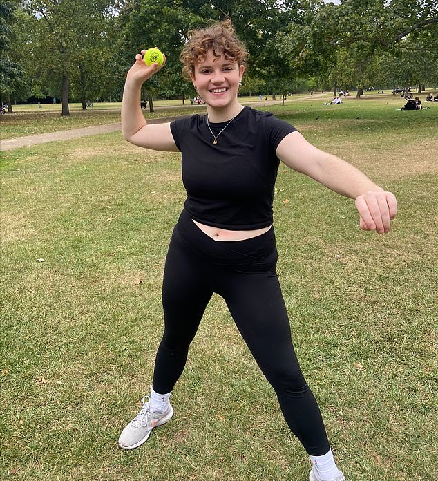 Poppy imagined throwing a tennis ball as far as she could; the trials are designed to get athletes to consider trying to excel in events they might not have been involved in before.