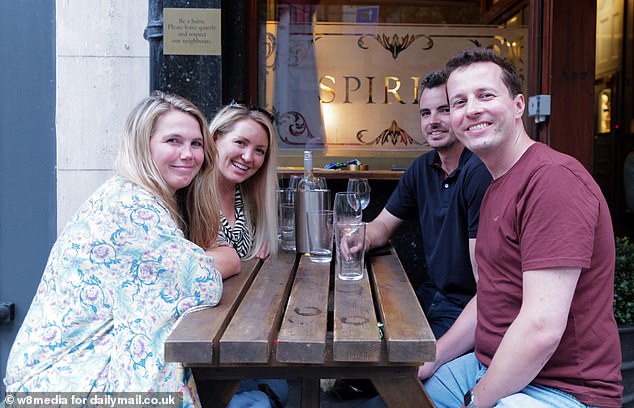 Caroline (front left), from Yorkshire, 