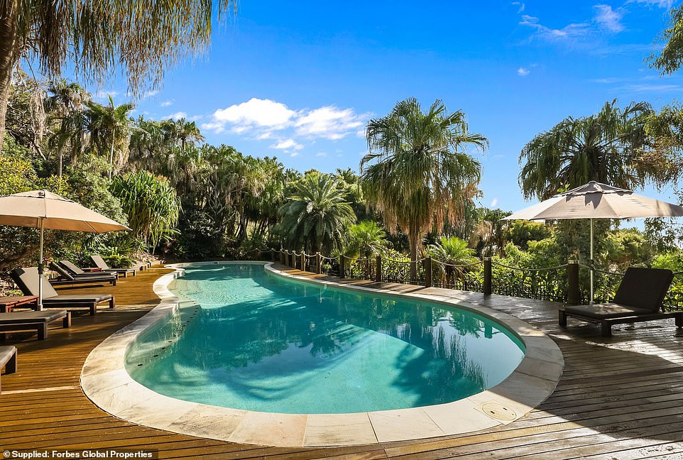 Five homes on the estate share Honeymoon Bay, a 30-metre saltwater pool, an entertainment cabana with barbecue facilities, a tennis court and a full-time caretaker.