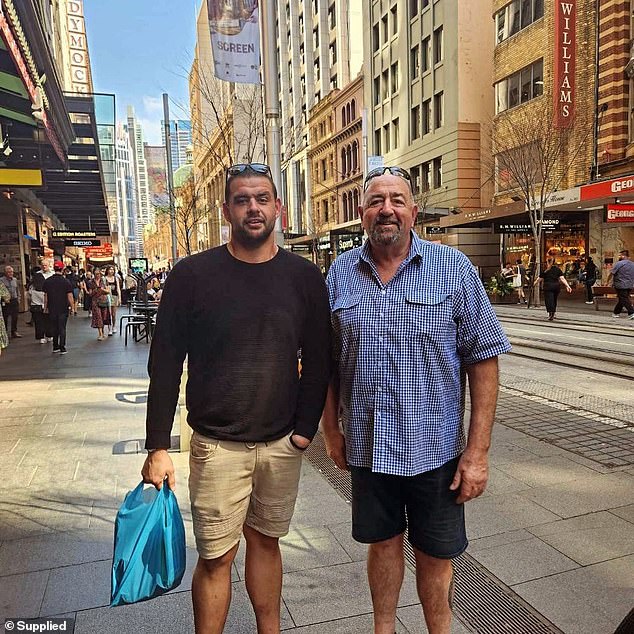 Jake and his father Todd in Sydney before the young carpenter allegedly went off the rails dealing drugs and began breaking into shops and stealing bikes.