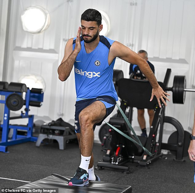 Broja pictured during a Chelsea training session during the club's tour of the US this summer.