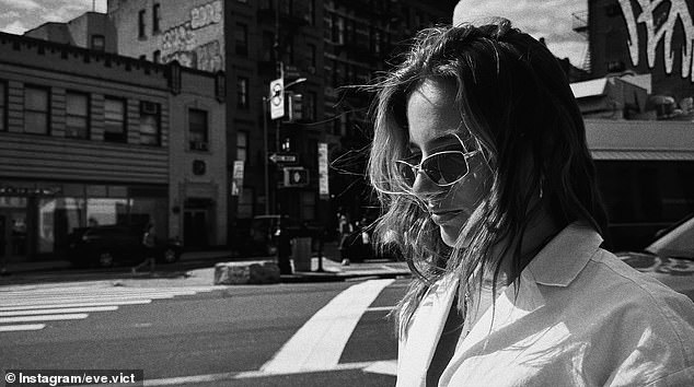 She posed in striking black-and-white images with New York landmarks in the background.