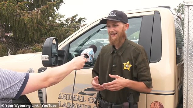 Animal control officer Johnny Kindsvater (pictured) said it does not appear the animals were hit by a car or killed by other animals.