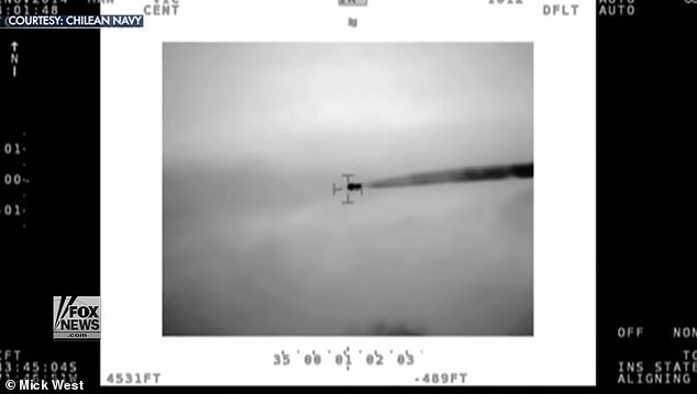 He determined that the black spot seen by Chilean authorities was just a plane that had just taken off from Santiago airport, and the reason it appeared black in the images the Navy had captured was because it was taken with a thermal camera and the plane was warmer than the surrounding area.