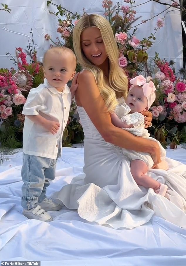 The 43-year-old heiress and her husband, businessman Carter Reum, welcomed one-year-old son Phoenix and nine-month-old daughter London via surrogacy.