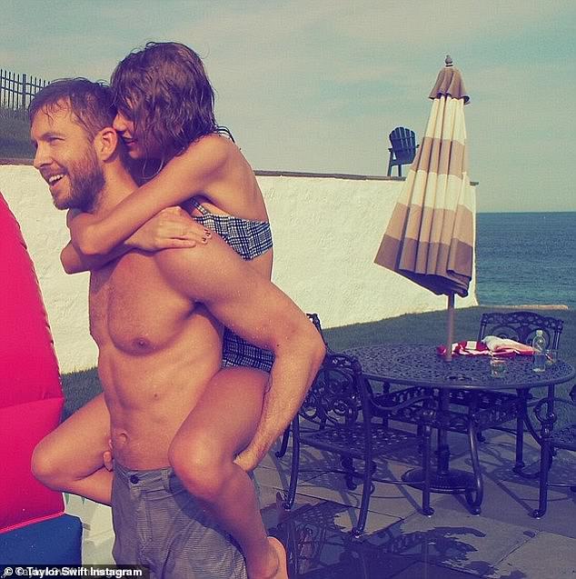 The Reputation singer has previously been photographed at home over the years locking lips with former flames, including her ex Calvin Harris (pictured in 2015).