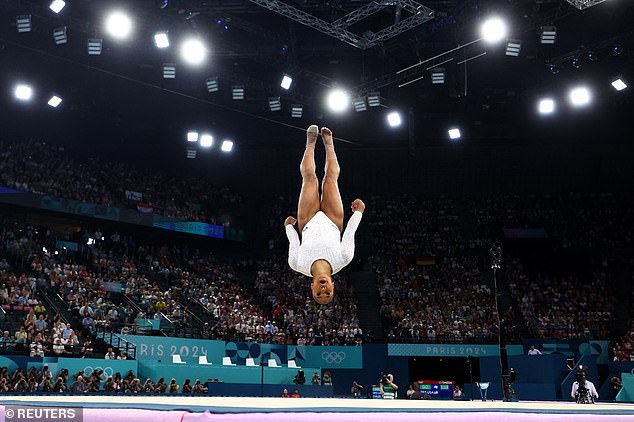 Chiles originally placed fifth on the floor exercise, but was moved up to third after an appeal.