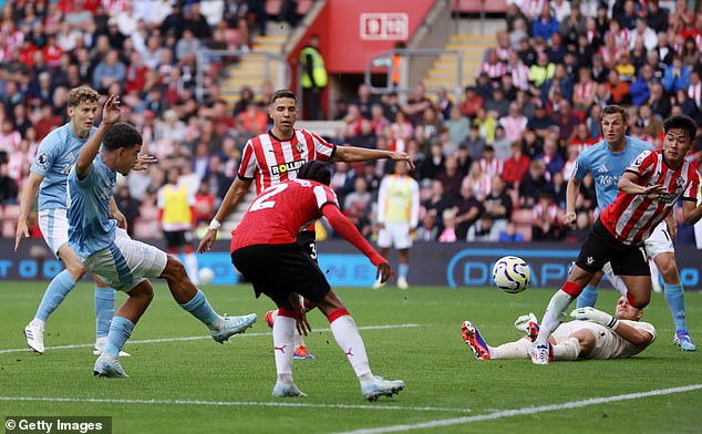 Gibbs-White pounced when the ball fell kindly to him after his initial header was blocked.