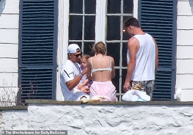 Taylor is no stranger to hosting famous guests at her Rhode Island residence, which is the same place she has held her 4th of July parties in the past; Taylor spotted with Travis and Patrick