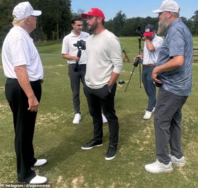 1724564289 582 Donald Trump returns to the golf course as the former