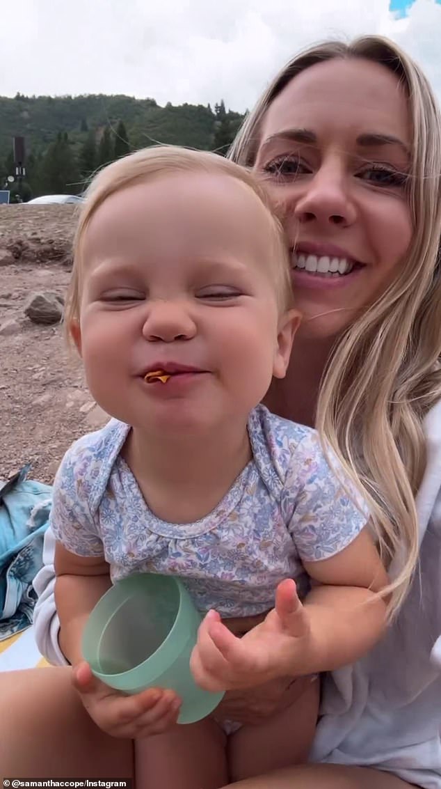 Cope shared a variety of clips in the post as she spent time with her one-year-old daughter, Dylan Rose, whom she shares with Lawrence.