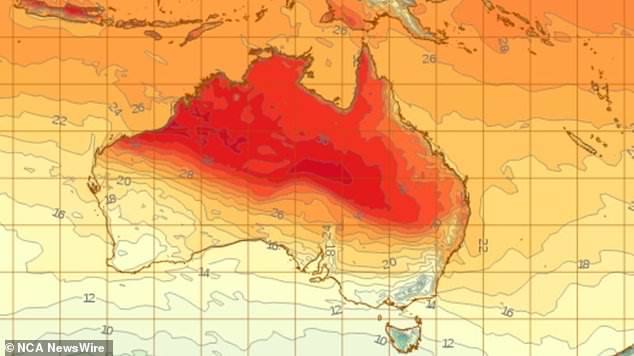 The weather system is forecast to send temperatures in Brisbane above 30C on Monday before moving into northern New South Wales later in the week.